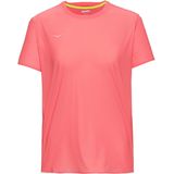 HOKA Womens Performance Run Short Sleeve Hardloopshirt (Dames |rood)