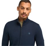 Timberland - Katoenen Heren Trui - Blauw - Lange Mouw - Cardigan