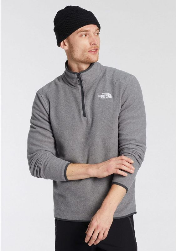 The North Face Fleecepullover M 100 GLACIER 1/4 ZIP - EU (1-tlg) mit dezenten Logostickereien