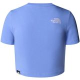 The North Face - T-shirt - Korenbloemblauw - Katoen - Ronde Hals - Korte Mouwen