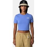 The North Face - T-shirt - Korenbloemblauw - Katoen - Ronde Hals - Korte Mouwen