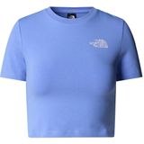 The North Face - T-shirt - Korenbloemblauw - Katoen - Ronde Hals - Korte Mouwen