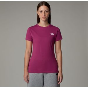 The North Face - Dames T-shirt - W SS Simple Dome Slim Tee - Cyber Berry
