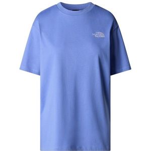 The North Face NF0A87NQ0YI W S/S Essential Surdimensionné T-shirt pour femme Virtual Blue Taille S, Virtual Blue, S