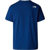 The North Face - Mountain Line - T-shirt - Blauw - Korte Mouwen - Gerecycled Katoen