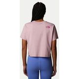 The North Face - S/S Easy Relaxed Cropped Tee - Metal Pink / Cyber Berry - Katoen / Polyester