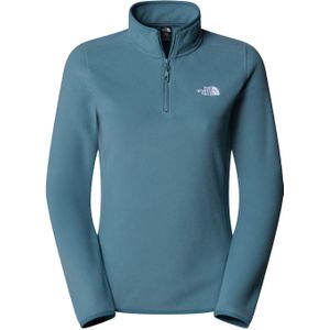 The North Face - Dames fleeces - W 100 Glacier 1/4 Zip Stormy Blue voor Dames - Maat S - Blauw