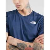 The North Face - 24/7 T-shirt - Summit Navy Dark Heather - Gerecycled Materiaal - FlashDry Technologie