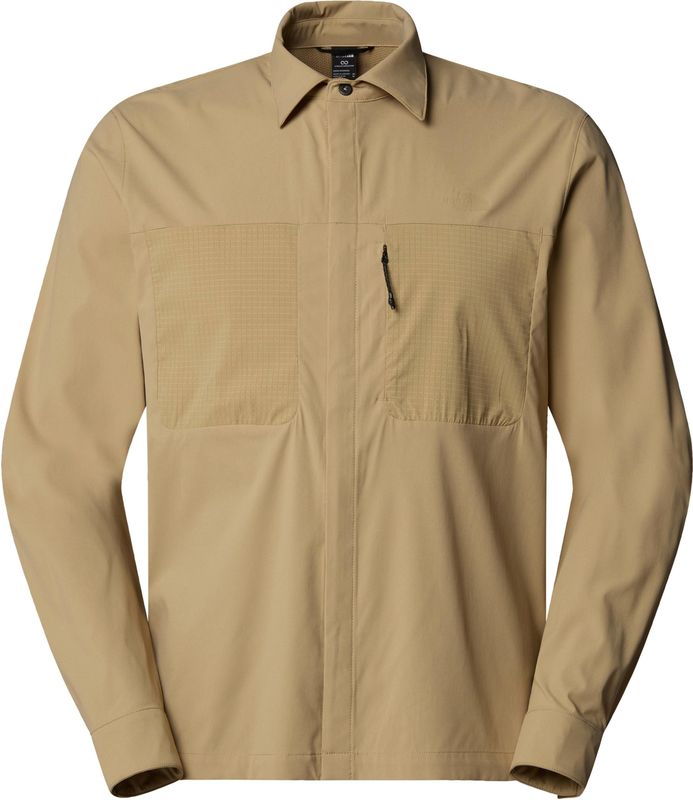 The North Face Lightrange Shirt Overhemd Beige 100% Polyester DWR-geïmpregneerd