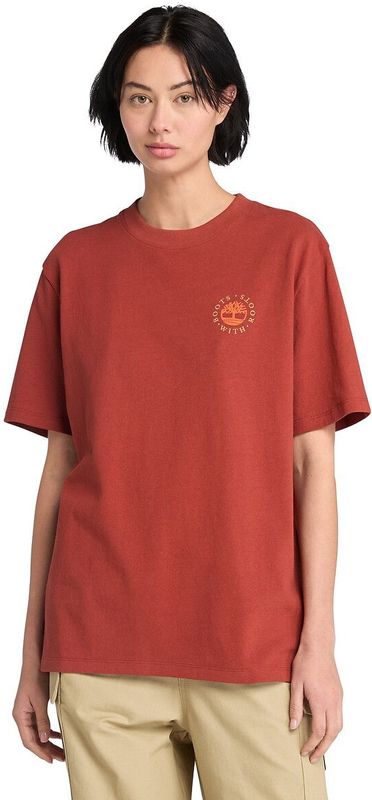 Timberland - Washed Boot Lab Back Graphic Tee - T-Shirt - Burnt Henna - 100% Organisch Katoen