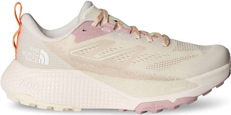 The North Face - Altamesa 500 - Trailrunningschoenen - White Dune-Papaya - Dempende, Normale Pasvorm