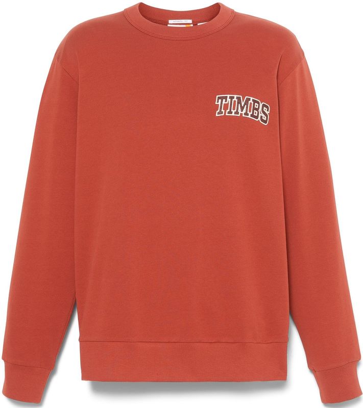 Timberland - Front Timbs Graphic Crew Neck Sweatshirt - Burnt Henna - Trui