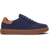 Navy Suede - Veterschoenen - Leer/Synthetisch - Laag