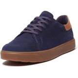Navy Suede - Veterschoenen - Leer/Synthetisch - Laag