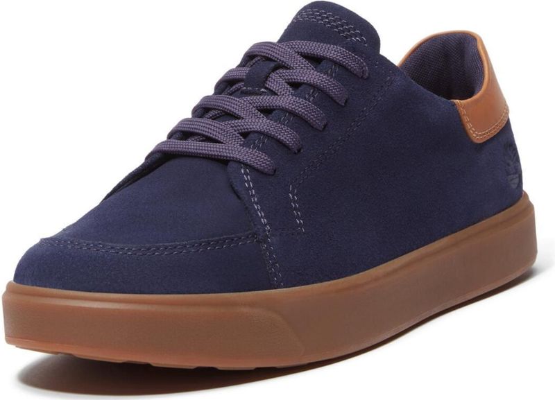 Navy Suede - Veterschoenen - Leer/Synthetisch - Laag