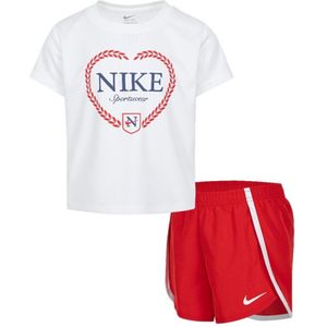 Nike Shorts Set - T-Shirt/Shorts - Universitair Rood/Wit - Nike - 7 jaar (122) - Shorts