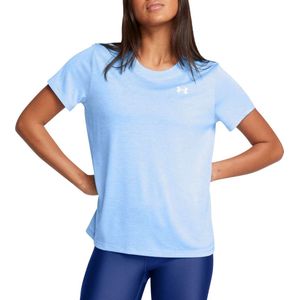 Under Armour Tech Short Sleeve Crew-neck- Twist Dames Sportshirt - Blauw