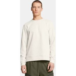Ua Unstoppable Fleece Grid Crew-Wht Size