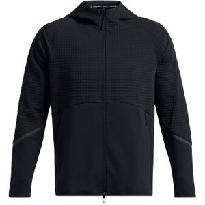Ua Unstoppable Flc Grid Fleece - Zwart - Stretchy en Ademend