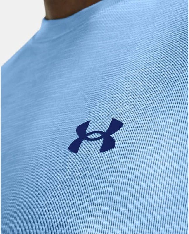 Under Armour Tech Textured T-shirt Met Korte Mouwen Blauw M Regular Man