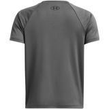 Under Armour - Tech Split - T-shirt - Zwart - Gebreid - Sneldrogend