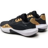 Under Armour - Lockdown 7 Low - Basketbalschoenen - Zwart - Goud - Textiel - Leer