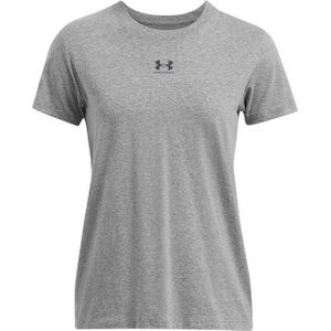 Under Armour - Campus Core - Sportshirt - Grijs - Katoen/Polyester/Elastaan