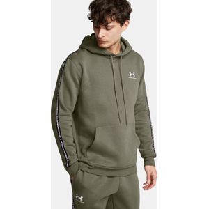 Under Armour Herenhoodie - UA Icon Fleece met Tapedetail in Zwart