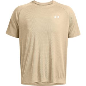 Under Armour - Tech Textured - T-shirt - Beige - UA Tech™ - Lichtgewicht