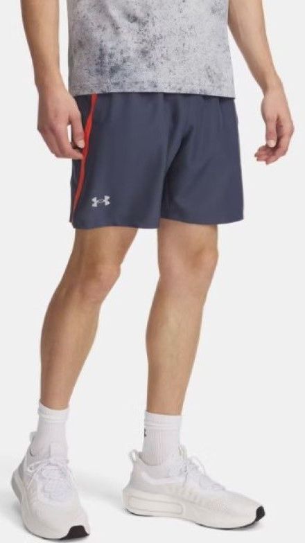 Under Armour - UA Launch 7'' Shorts - Downpour Grijs - Vuur - Reflecterend