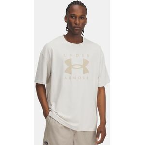 Under Armour - UA M HW OS Branded SS-WHT - Sport T-shirt - Wit - Korte Mouw