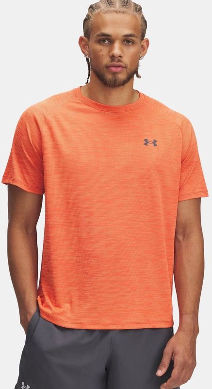 Under Armour Tech Textured T-Shirt - Oranje - Heren