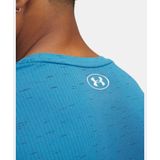 UNDER ARMOUR - Vanish Seamless SS-BLU - Training T-shirt - Blauw - Ademend Materiaal