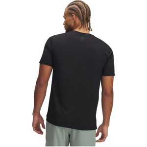 Under Armour - Launch Elite - Sportshirt - Zwart - Korte Mouwen