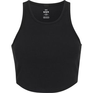 Under Armour - Rival Rib - Crop Top - Zwart - 4-Way Stretch Materiaal