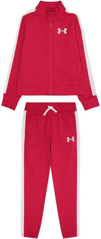 Under Armour UA Knit Trainingspak, fuchsia/wit/wit, YXL