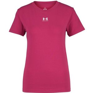 Under Armour Womens Campus Core S/S Sportshirt (Dames |roze)