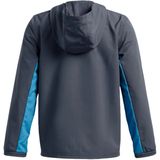 Under Armour Rival Woven Jacket - Downpour Grey / Ether Blue / Zwart