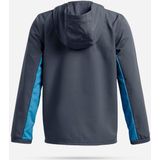 Under Armour Rival Woven Jacket - Downpour Grey / Ether Blue / Zwart
