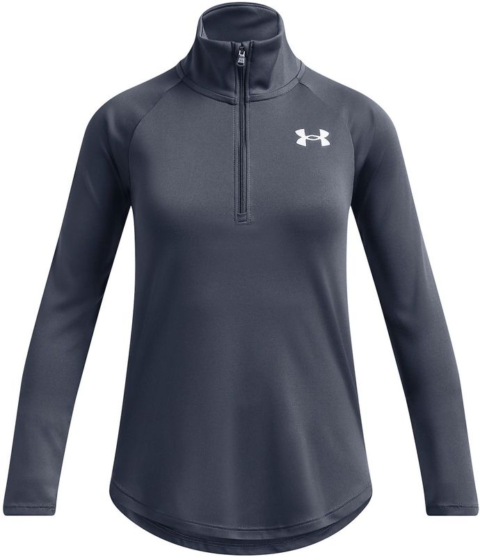 Functioneel Sportshirt - Lange Mouw - Ritssluiting - Logoprint