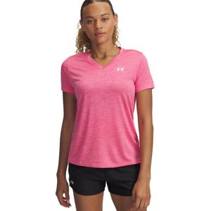 Under Armour - TECH SSV Twist - Trainingsshirt - Super Pink - Materiaal: Polyester