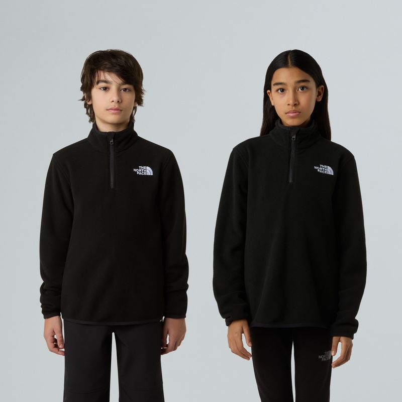 The North Face - Glacier-fleece - Tnf Black - Fleece Met Kwartrits Voor Tieners