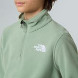 The North Face - Teen Glacier 1/4 Zip Pullover - Fleece - Groen - Unisex