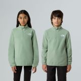 The North Face - Teen Glacier 1/4 Zip Pullover - Fleece - Groen - Unisex
