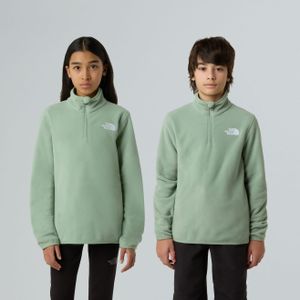 The North Face - Teen Glacier 1/4 Zip Pullover - Fleece - Groen - Unisex