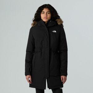 Navahoo Olessaa Winterjas voor dames, katoenen parka met afneembare kraag van kunstbont, XS-3XL, bordeaux, XS