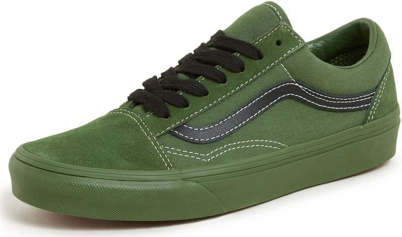 VANS - Old Skool - Sneakers - Donkergroen / Zwart - Skateschoenen