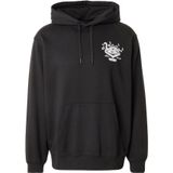 VANS - Sweatshirt 'Scratched Records' - Lichtgrijs - Capuchon - Losse Pasvorm