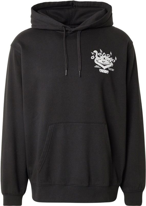 VANS - Sweatshirt 'Scratched Records' - Lichtgrijs - Capuchon - Losse Pasvorm