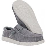 HEYDUDE - Wally Stretch Sox - Instapper - Grey - Mesh, Ultralicht, Uitneembaar Traagschuim Voetbed